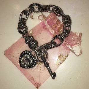 On hold!!! Key & heart charm bracelet